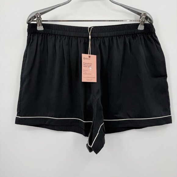 Quince Washable Silk Pajama Set With Piping Size XL Women’s Shirt and Shorts - Picture 4 of 8